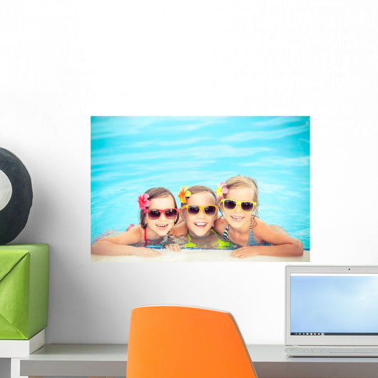 Happy Children Swimming Pool Wall Decal