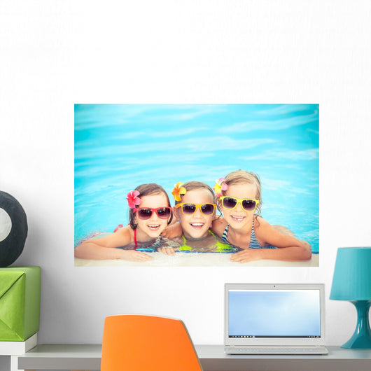 Happy Children Swimming Pool Wall Decal