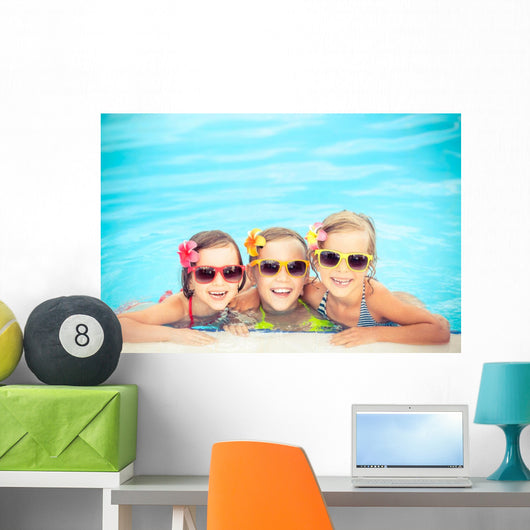 Happy Children Swimming Pool Wall Decal
