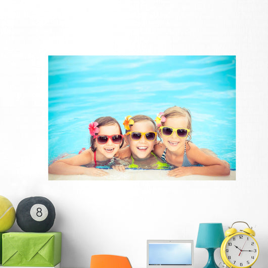 Happy Children Swimming Pool Wall Decal