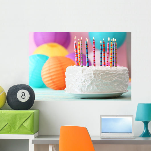 Birthday Cake with Candles Wall Decal