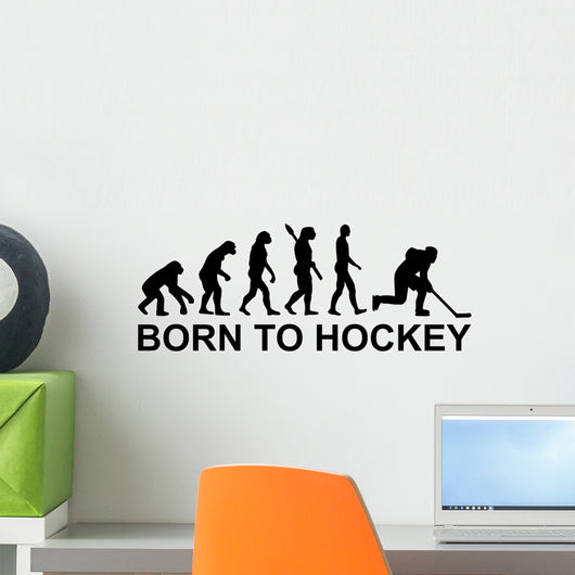 Born to Hockey Evolution Wall Decal