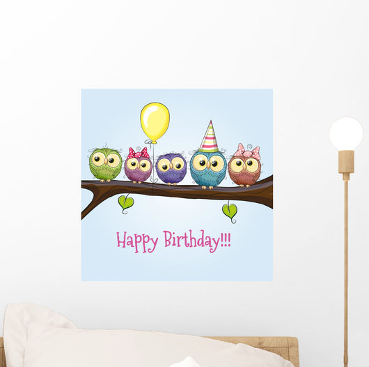 Five Owls Wall Decal