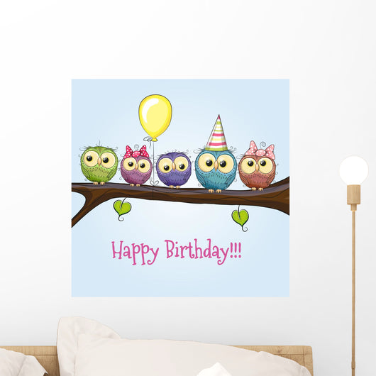 Five Owls Wall Decal