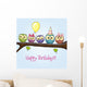 Five Owls Wall Decal