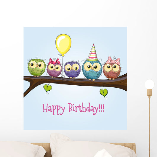 Five Owls Wall Decal