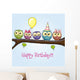 Five Owls Wall Decal