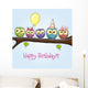 Five Owls Wall Decal