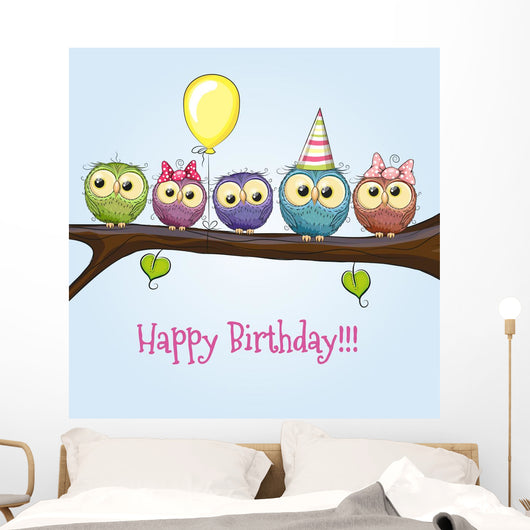 Five Owls Wall Decal