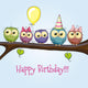 Five Owls Wall Decal