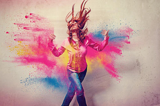 Dancing Girl Powder Explosion Wall Decal