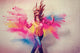 Dancing Girl Powder Explosion Wall Decal
