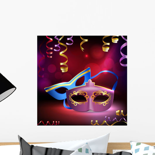 Carnival Masks Wall Decal