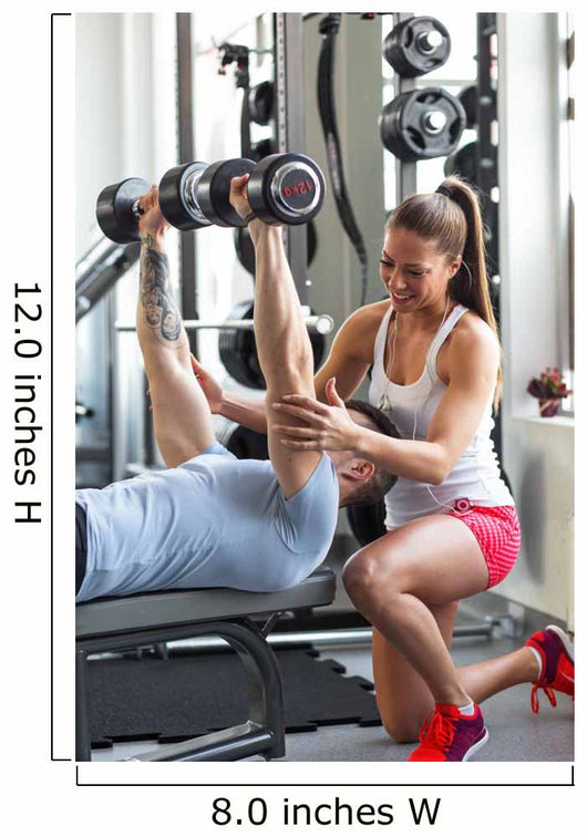 Fitness Instructor Exercising with Wall Decal
