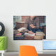 Man Studying and Using Wall Decal