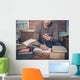 Man Studying and Using Wall Decal