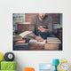 Man Studying and Using Wall Decal