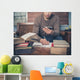 Man Studying and Using Wall Decal