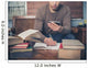Man Studying and Using Wall Decal