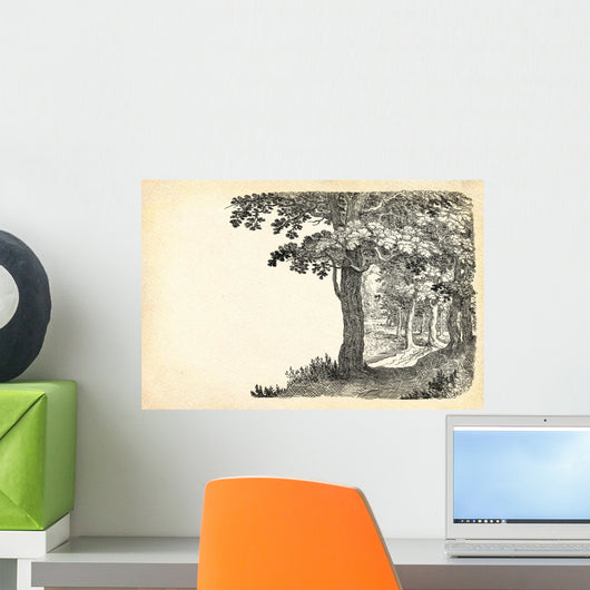 Village Illustration Wall Decal