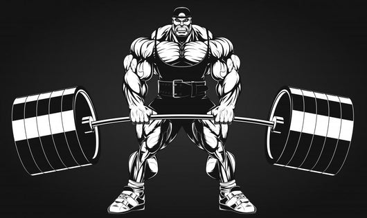 Bodybuilder with Barbell Wall Decal