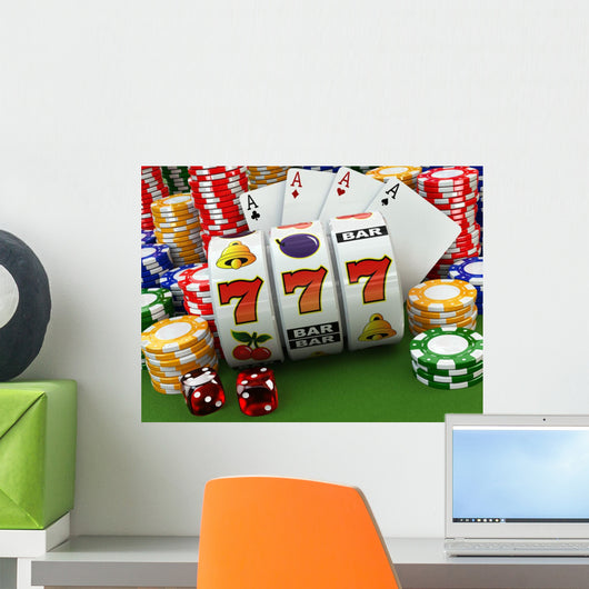 Casino Concept Jackpot Poker Wall Decal