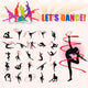 Vector Silhouettes Artistic Gymnastics Wall Decal