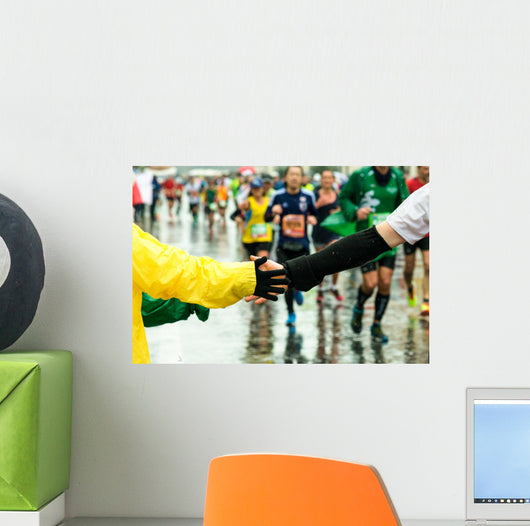 Young Give His Hand Wall Decal
