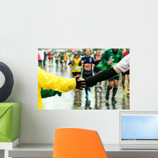 Young Give His Hand Wall Decal
