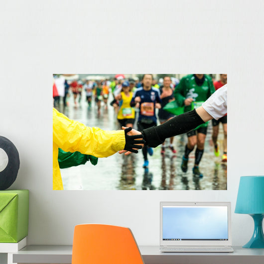 Young Give His Hand Wall Decal