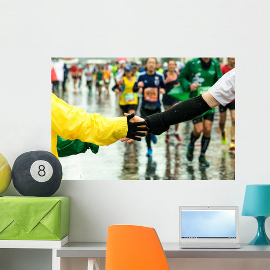 Young Give His Hand Wall Decal