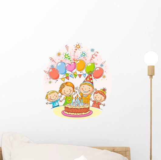 Happy Kids Birthday Party Wall Decal