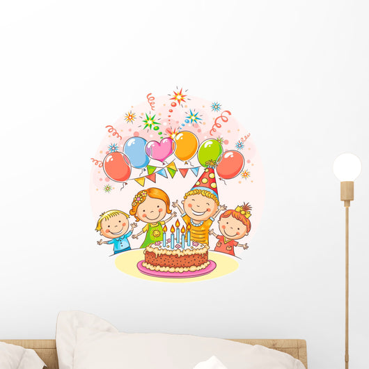 Happy Kids Birthday Party Wall Decal