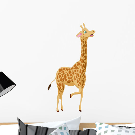 Cute Giraffe Cartoon Wall Decal