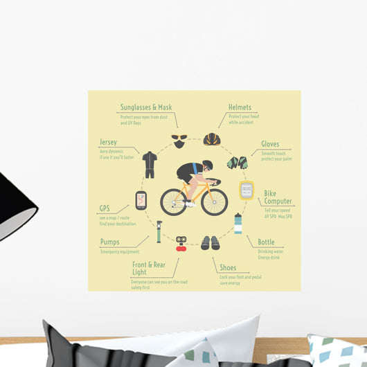 Cyclist Wall Decal