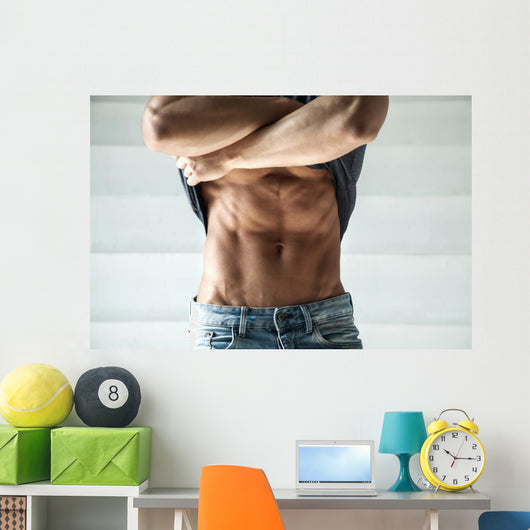 Closeup Photo Man Jeans Wall Decal