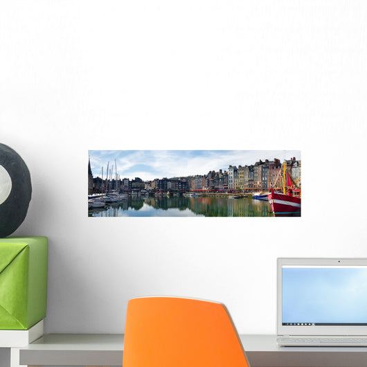 French Honfleur Port-town Wall Decal Panoramic Wall Decal
