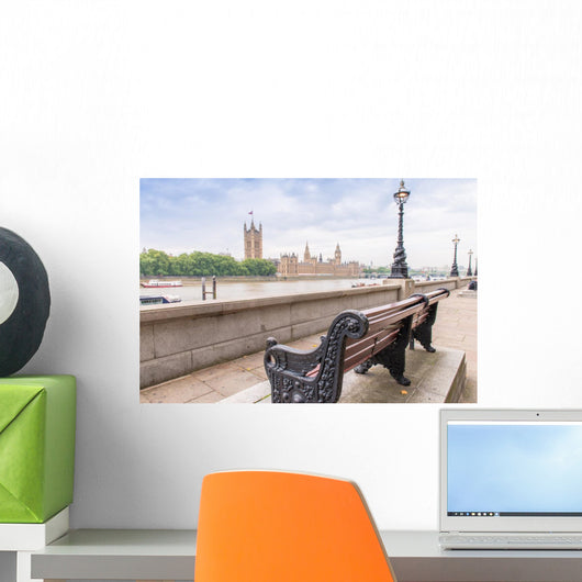 Bench Front Westminster Palace Wall Decal