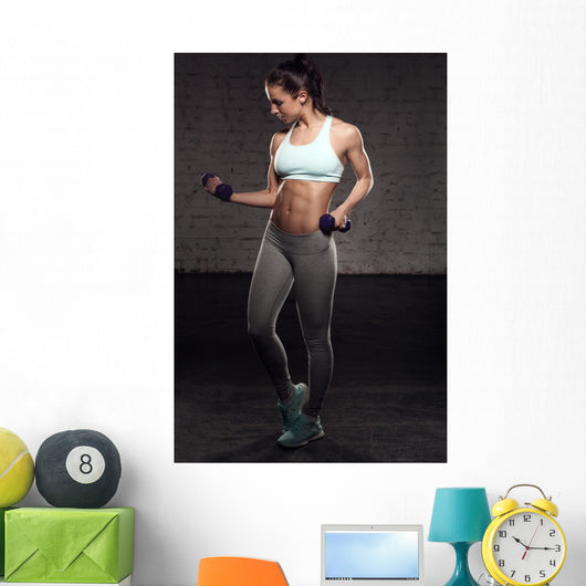 Fitness Female Woman with Wall Decal