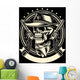 Cowboy Skull with Handguns Wall Decal