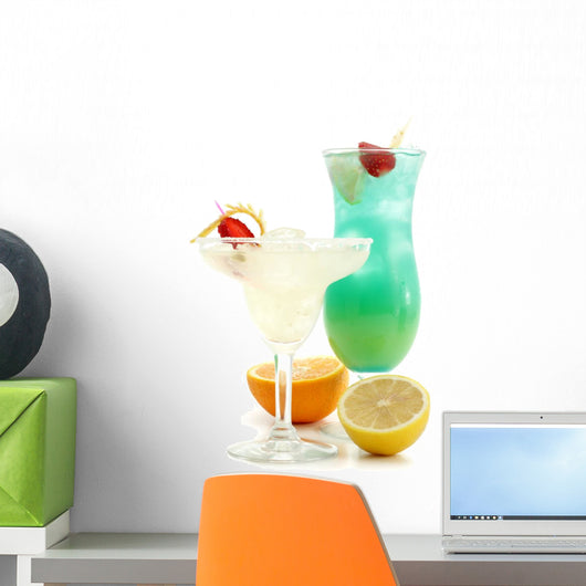 Cocktails Margarita and Blue Wall Decal