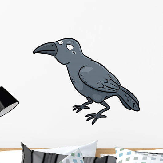 Vector Illustration Cartoon Crow Wall Decal