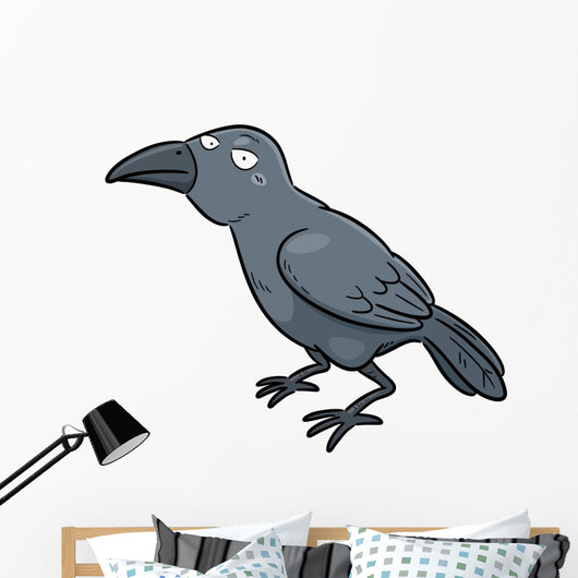 Vector Illustration Cartoon Crow Wall Decal