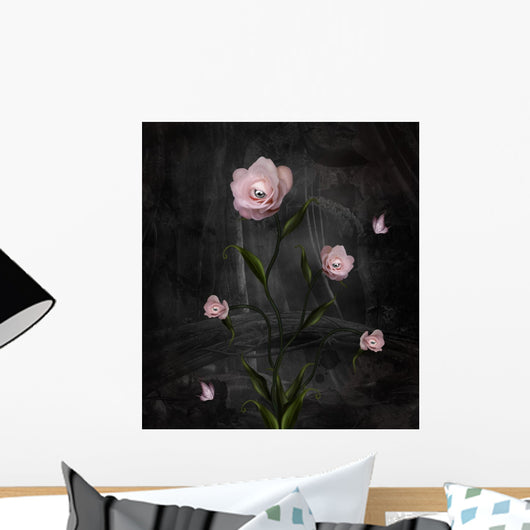 Surreal Rose Bush Wall Decal