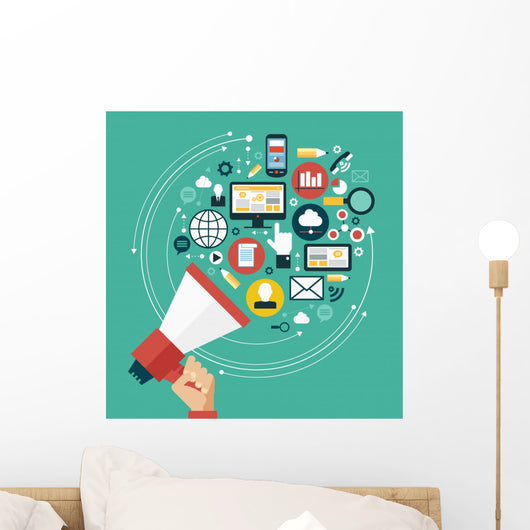Digital Marketing Concept Wall Decal