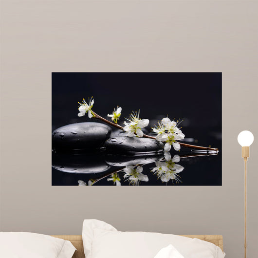 Spring Peach Blossom with Wall Decal