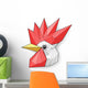 Cock Low Polygon Linear Wall Decal