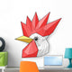 Cock Low Polygon Linear Wall Decal