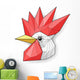 Cock Low Polygon Linear Wall Decal