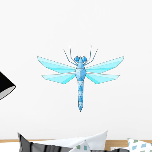 Dragonfly Low Polygon Linear Wall Decal